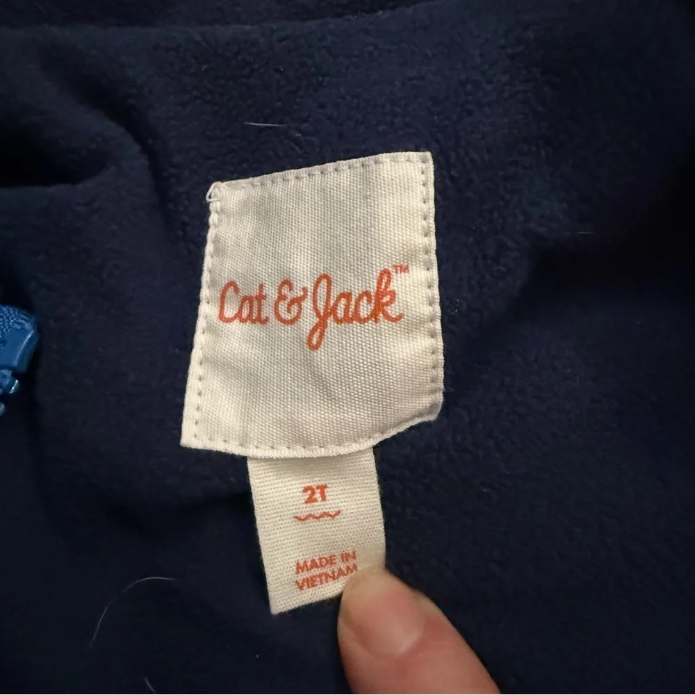 Cat‎ & Jack Toddler Blue Puffer Coat Jacket Size 2T Fleece Lined
